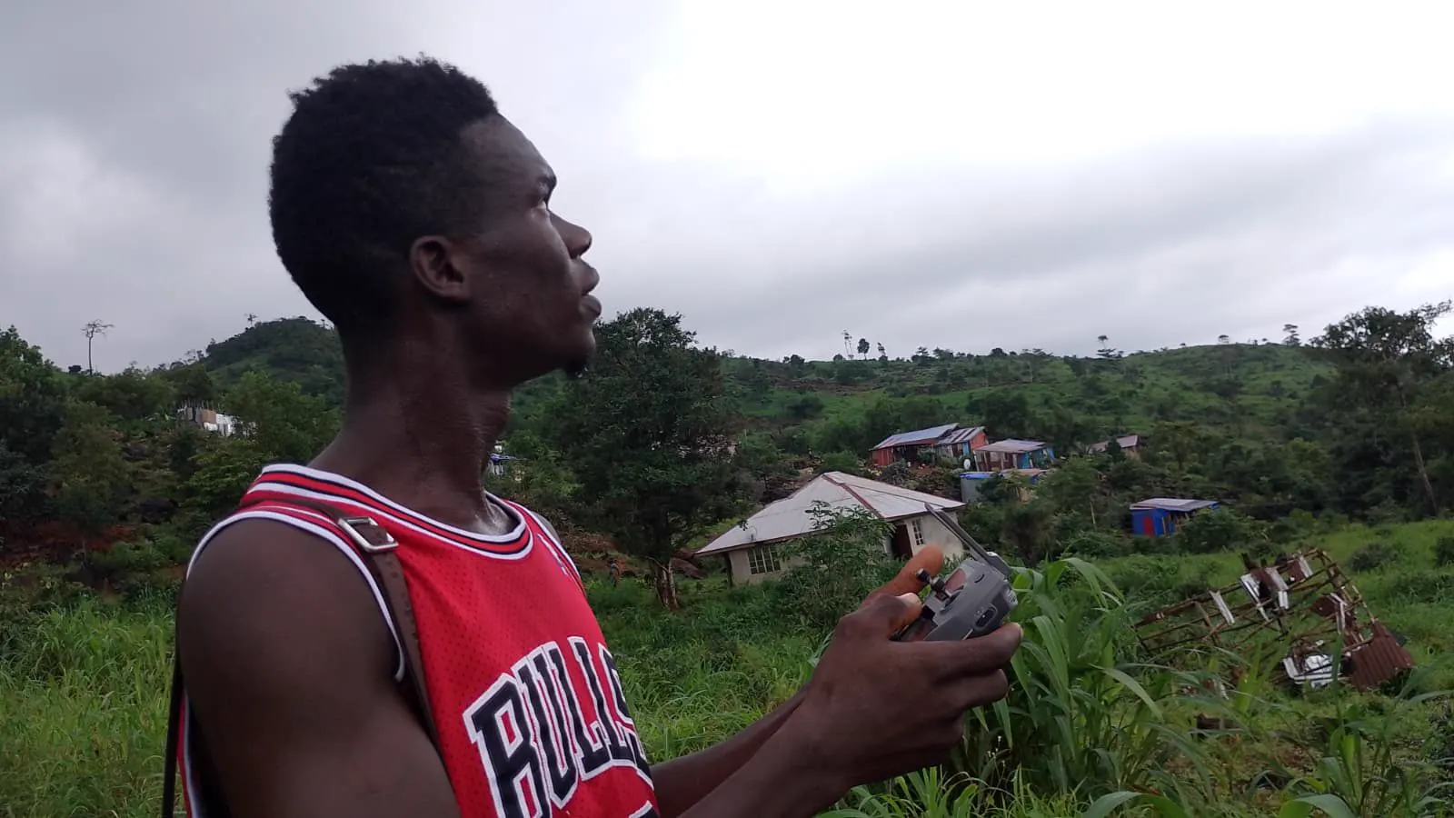 Pre-feasibility drone survey at a project site in Sierra Leone, illustrating opportunities in education